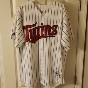 Mens Official Minnesota Twins Jersey Joe Mauer